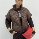 piumino smanicato trapuntato con collo alto futura